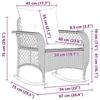VidaXL Chaise à bascule de jardin avec coussins marron résine tressée, chaise à bascule d'extérieur, chaise à bascule de 4104194