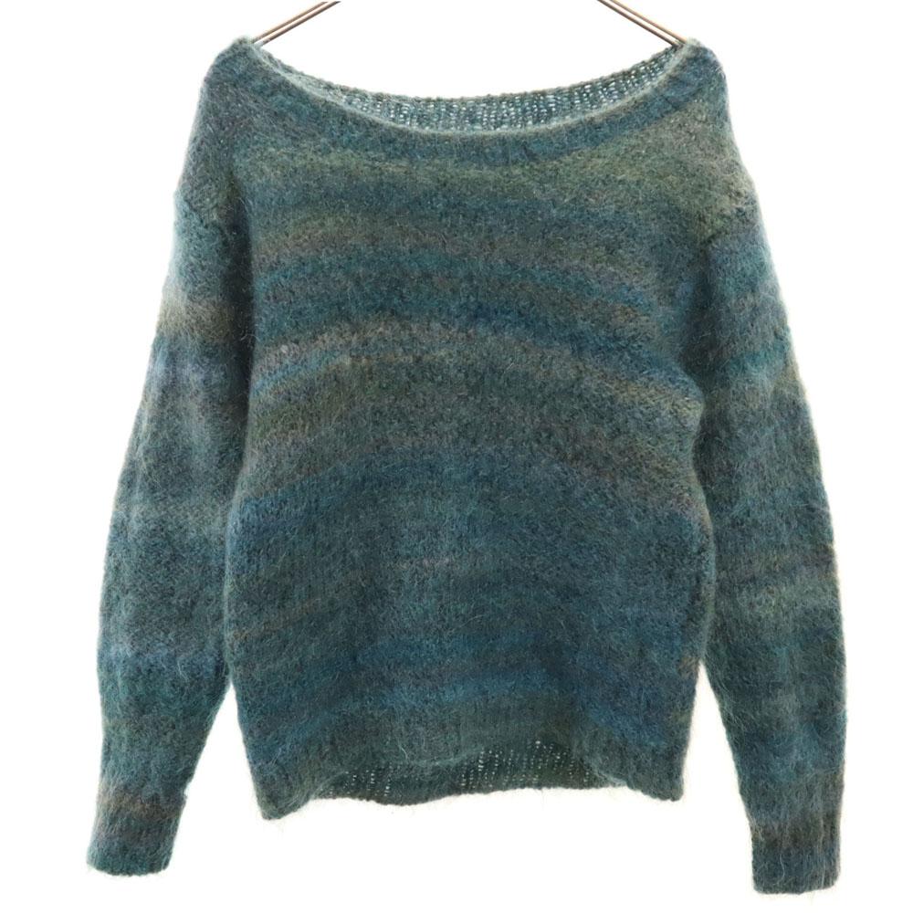 

ВИНТАЖНЫЙ свитер из мохера с длинным рукавом 60-х 70-х годов, вязаный, зеленый, мужской, б/у