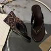 Wedges Women Slippers High Heels Clip Toe Shoes Designer Woman's Sandals Summer 2025 Flip Flops New Sandalias De Mujer