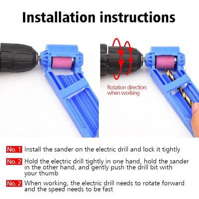 Drill Bit Sharpener 2-12.5mm Portable Corundum Grinding Wheel Drill Sharpener Grinder Drill Bit Powered Tool Parts