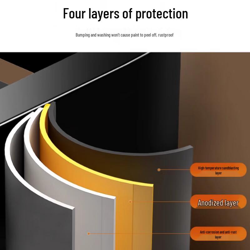 Schwarzes Doppelschicht-Wandregal für Gewürze mit Haken