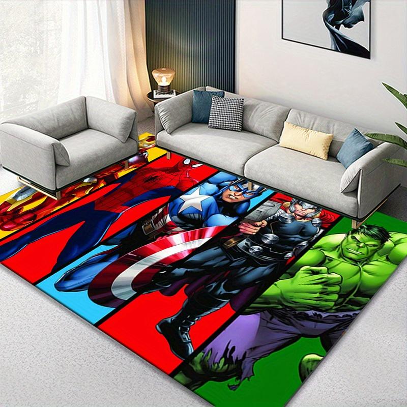 1 Stück Marvel Avengers Superhelden Teppich, Rutschfeste Fußmatte, Cartoon-Charakter-Design, Weicher Samt, Raumdekoration, Waschbar