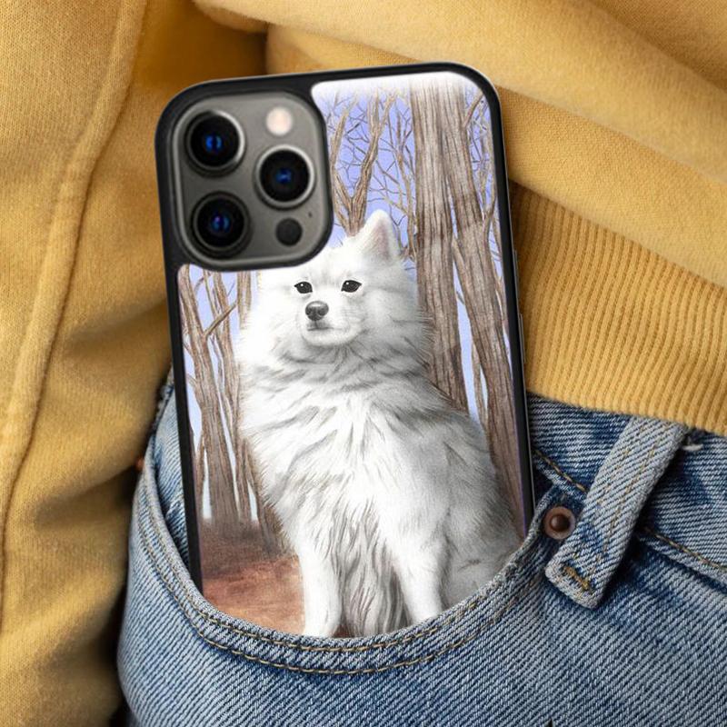 Japanese Spitz Dog Soft Phone Case for iPhone 17 Air 16e Pro max 15 Pro 13 14 Plus 11 12 MagSafe Magnetic Coque
