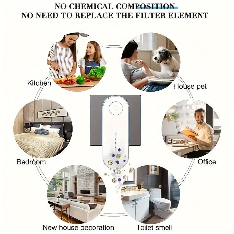 Portable Negative Ion Air Purifier, Household Indoor Toilet Deodorizer and Disinfector