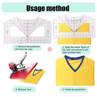 2025 Trend Tshirt Ruler Guide Transparent Ruler Guide For Vinyl Alignment For Measuring Tool Sewing Tool Calibration Tool Transp