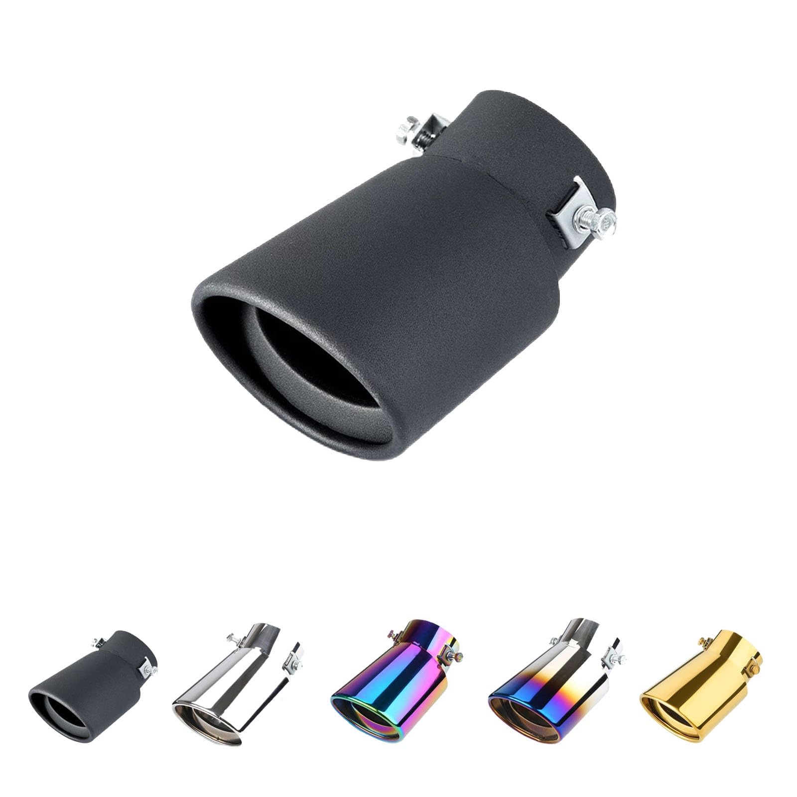 Suzuki Spacia MK53S Muffler Cutter, Oval Stainless Steel, Tail Throat, Stainless Steel, Muffler Cutter, One size