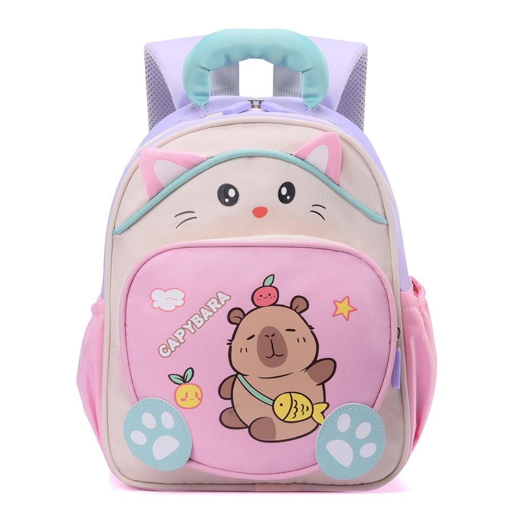 Schoolbag new first grade cartoon children's schoolbag cute cartoon capybara backpack bag lightweight primary school sports backpack