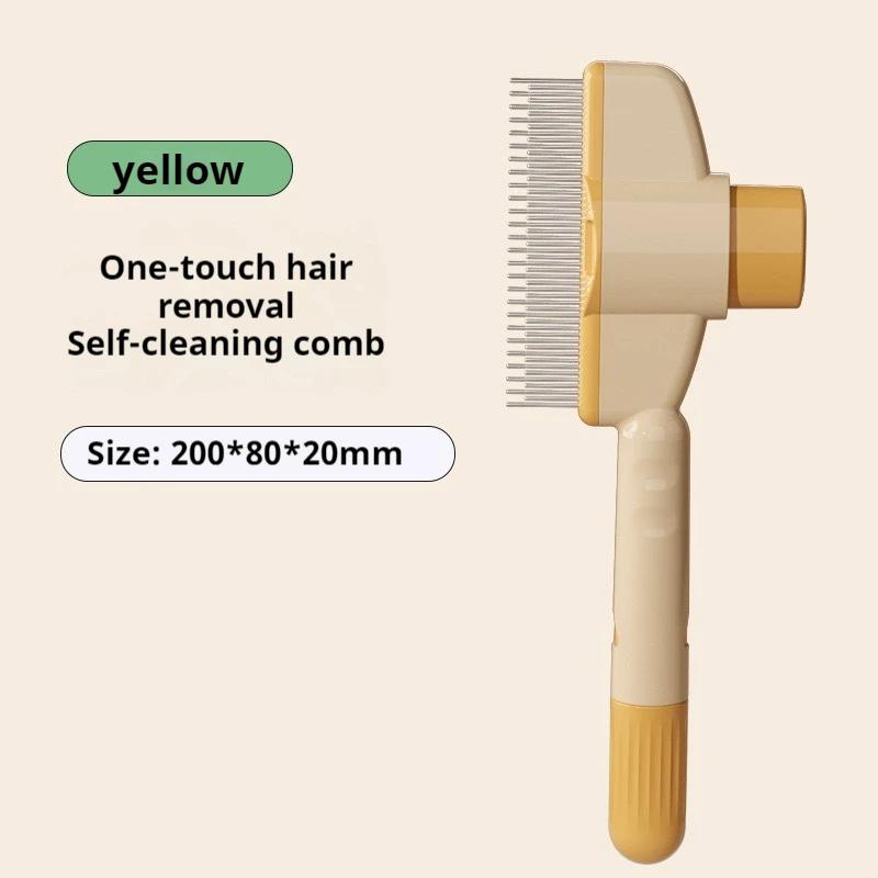 Dual-Purpose Comb for Cats Floating Teeth Hair Remover Brush with Needle Design for Pet Grooming Tool for Long/Short Fur
