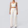Sexy Sport-BH mit Kreuzrücken & High-Waist Yoga-Hosen Set - Schnelltrocknende Fitnessbekleidung