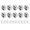 10Pcs Glass Shelf Support Clamp Brackets Clip Bathroom Mirror Tight Clip Holder Glass Brackets Flat Back Mount Holder