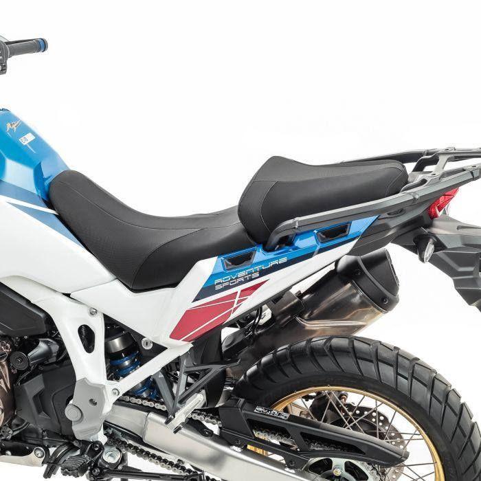 Komfortní gelové sedlo - Tourtecs TG14 - Kompatibilní Honda Africa Twin 1100 - Bederní opěrka - Nepromokavý potah