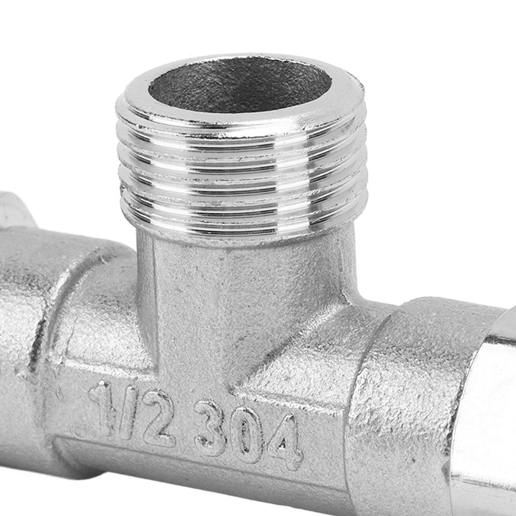 Conexión de tubería Codo en T de 3 vías Acero inoxidable 304 Conector de manguera Adaptador de tubería G1Celsius2 para Agua