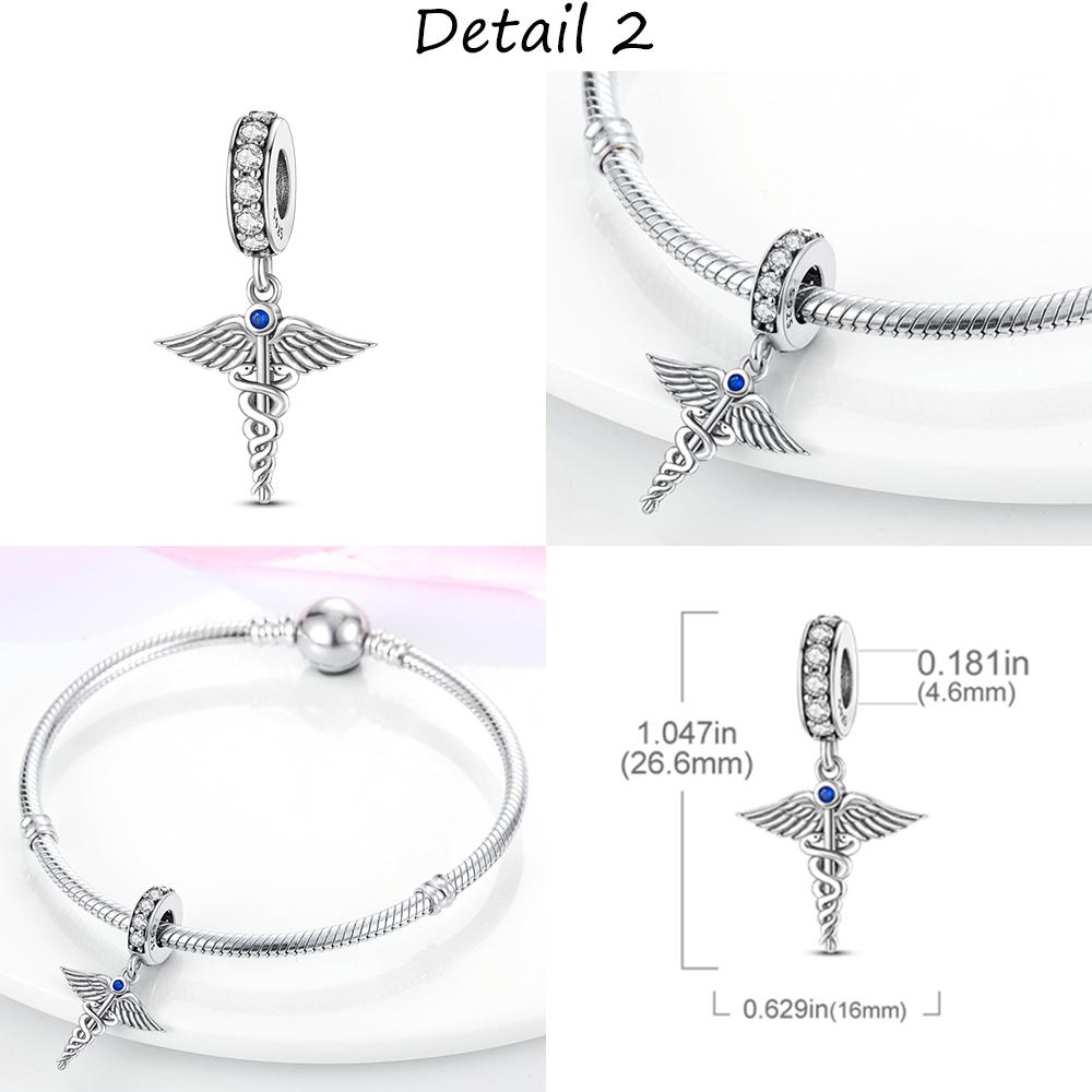 Copper Medicine Cabinet Stethoscope Charms Pendant Original Beads Fit Mula Bracelet Diy Fine Jewelry Making Gift