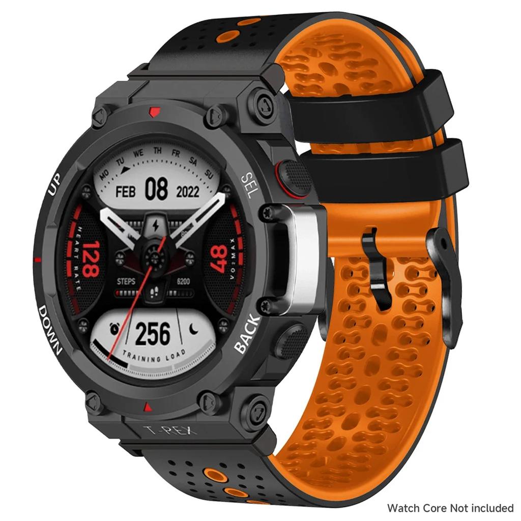 Dwukolorowy silikonowy pasek do zegarka Amazfit T-REX 3.2, miękki, oddychający, sportowy pasek do zegarka Amazfit T-REX Wrist Band 2025