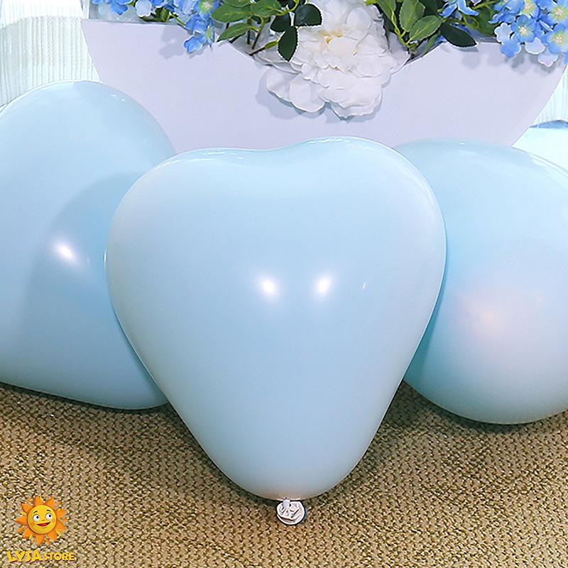 12inch Heart Shaped Balloon Love Anniversary Macaron Birthday Party Decoration Propose Wedding Site Layout Baby Shower Kids Toy