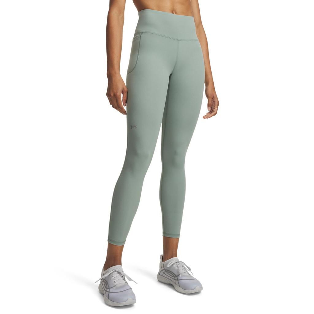 Under Armour Movement Lightweight Sweat-Wicking Breathable Simple Comfortable Tight Fitness Training Yoga Pants Women Bottoms Lime-Green 1372120-348