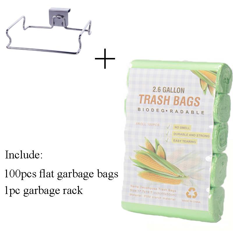 Biodegradable Garbage Bag 2.6 Gallons Household Garbage Bag Biodegradable Recyclable Small Durable Thick Odorless Homes Office