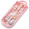 Skater Cutlery Set for Children, Lunch Box, Chopsticks, Spoon, Fork, Made in Japan, Sliding Type, Name Sticker Included, Antibacterial Trio TACC2AG-A