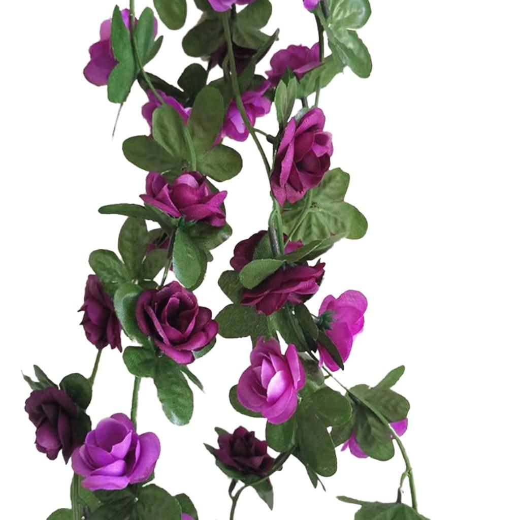 Flower Garland Fake Rose Vine Artificial Flowers Hanging Rose Ivy Hanging Basket