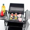 Kitchen Toy For Doll House Picnic Dollhouse Miniature Black Bbq Grill Model Grill Garden Outdoor Decor Kids Pretend Play Toy