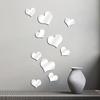 10PCS Wandbild Aufkleber 3D Spiegel Wand Aufkleber Liebe Herz Abnehmbare Aufkleber Wohnzimmer Dekoration Wand