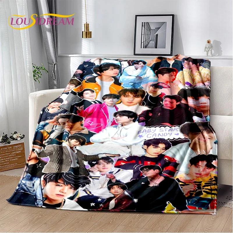 3D Kpop Jeon Jung Kook Jk JIMIN Star Blanket,Soft Throw Blanket for Home Bedroom Bed Sofa Picnic Travel Office Cover Child Gift