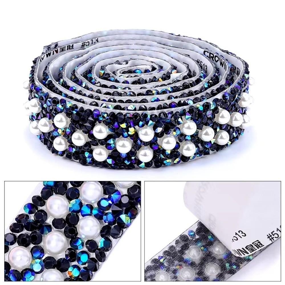 DIY Self Adhesive Rhinestone Chain Diamond Strips  Dress Skirt Clothing Accessories