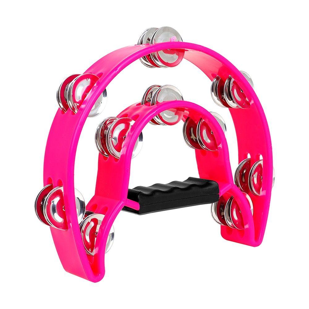 Musical Orff Tambourine Educational Hand Ring Tambourine Half Moon Handbell  Musical Enlightenment