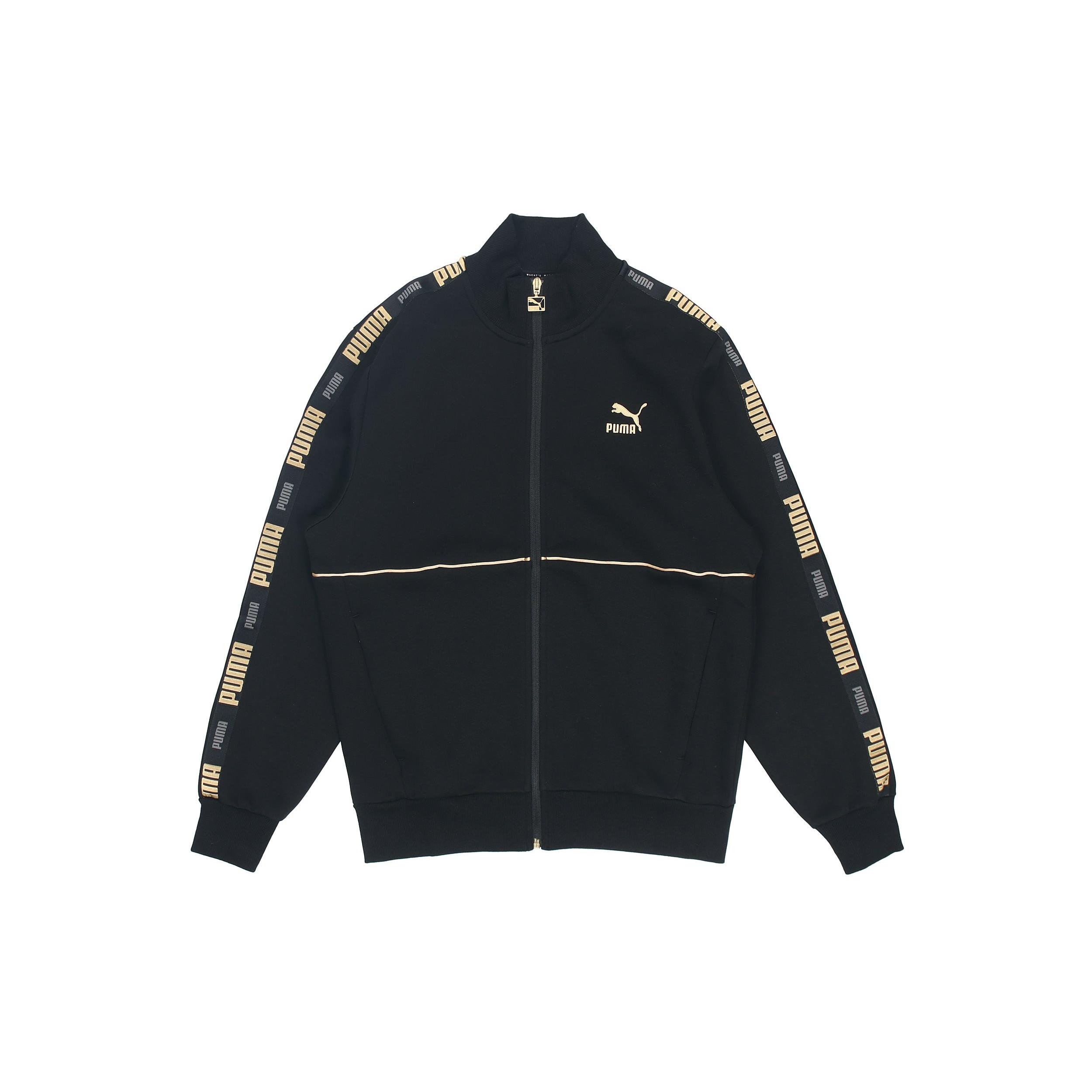 PUMA Luxe Logo Sports Stand Collar Jacket Black Men s 534750-01 L