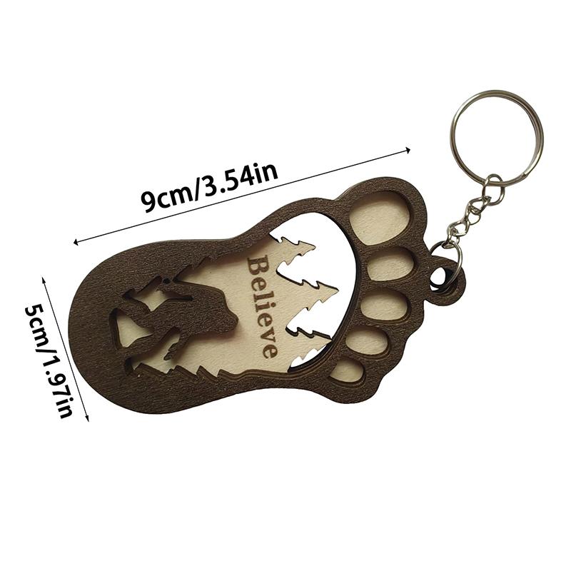 

1Pcs Wooden Bigfoot Car Hanging Ornament Forest Sasquatch Wood Crafts For Home Decor Car Interior Accessories Gifts