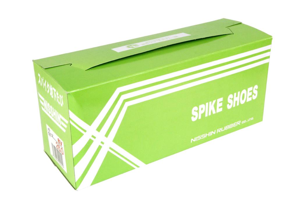 Nissin Rubber Work Shoes, JS Shoes, 8V, Large Seam, 8 Tabi Socks with Spike Pins, High Glue, No Toe Cap, Men's, Black, Size 28