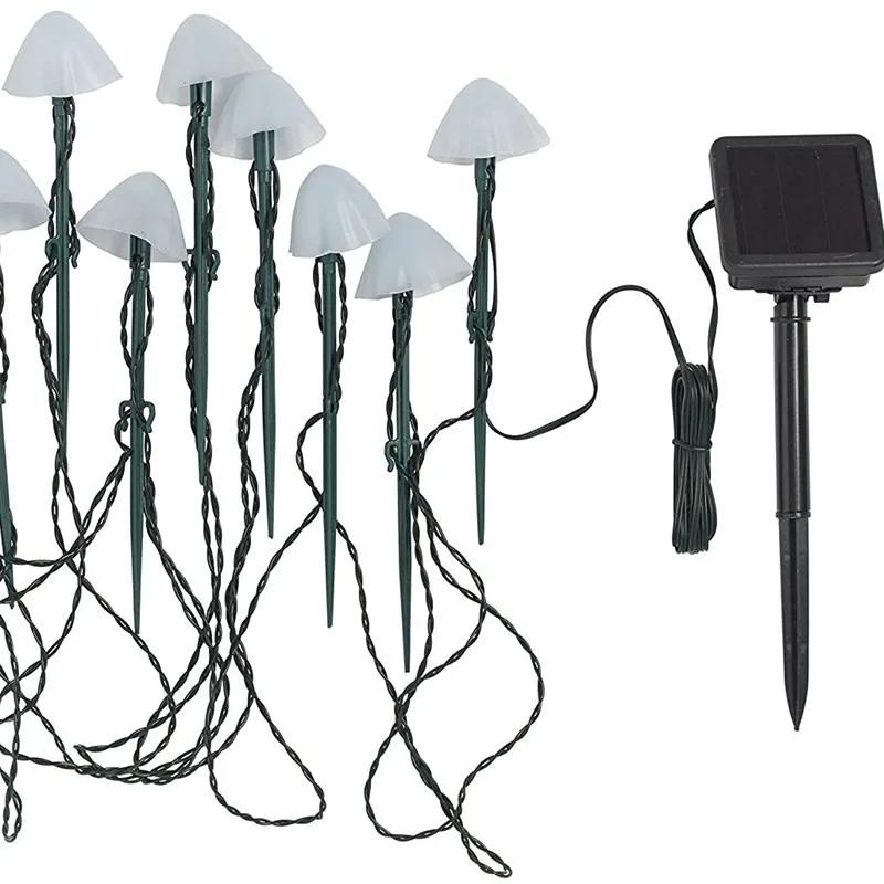 New Outdoor LED Solar lamp Mushroom String Light Courtyard Waterproof Garden Lawn Ground Novel Decorative Landscape Solar Lights