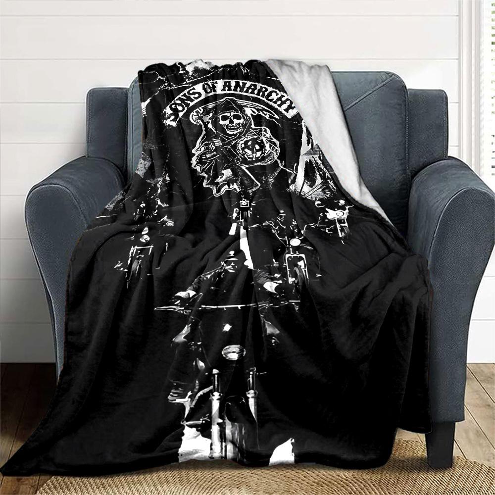 1pc dragon guitarThemed Blanket Soft Flannel All Season Cozy Throw with Bold Graphic Print, Travel, or Holiday Gift for Family & Friends