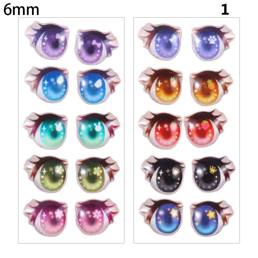 Toys DIY Doll Accessories Face Organ Paster Clay Decals Love Cute Sticker Cartoon Eyes Stickers
