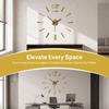 Battery Operated Wall Clock Sticker Frameless Wall Clock Decor DIY Clock Kit  Office Decoration