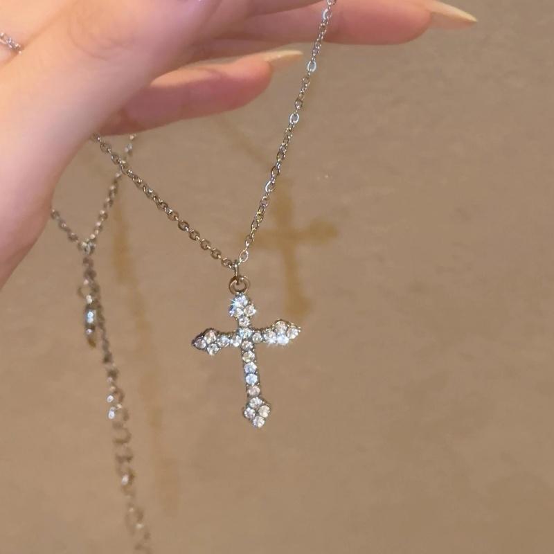 2025 Cross Pendant Necklace With Crystal Cubic Zircon For Women Fashion Zircon Accessories