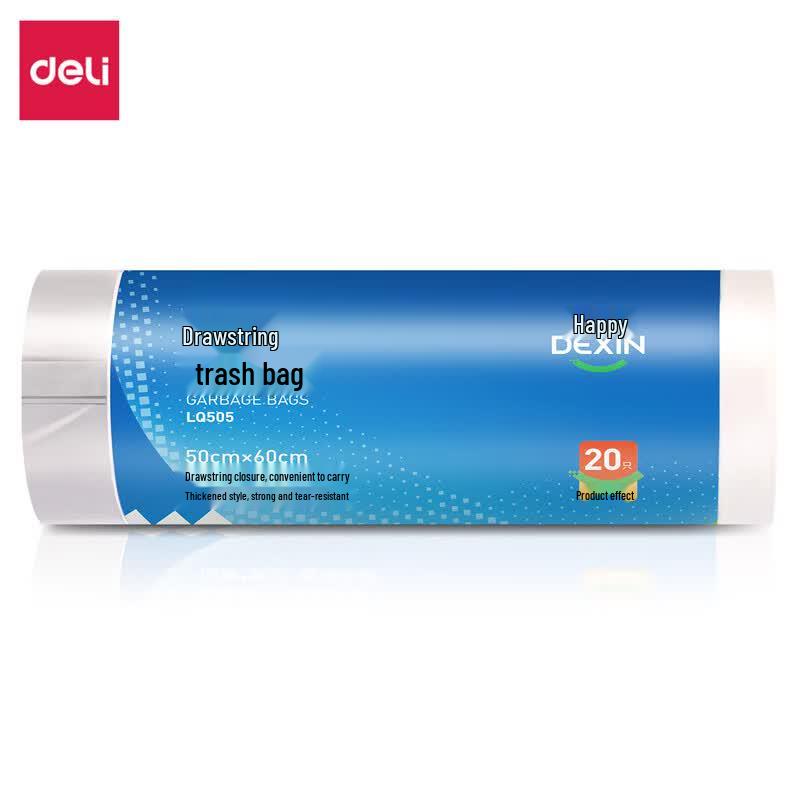 Deli White Drawstring Trash Bags
