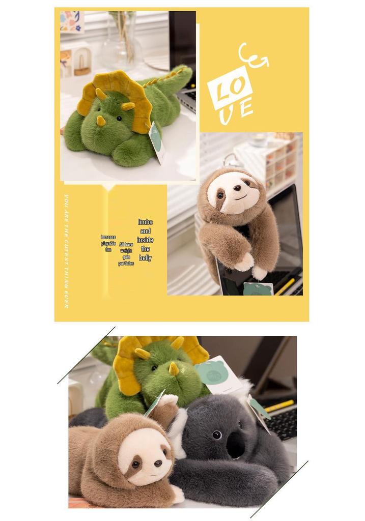 Plush Animal Pillow: Panda, Koala, Raccoon, Dinosaur, Cuddly Sleeping Companion for Children