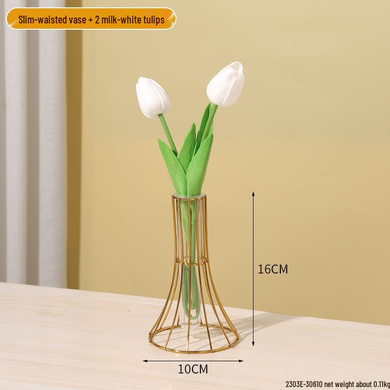 Minimalist Transparent Glass Vase for Creative Flower Arrangements In Living or Dining Rooms