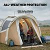 Inflatable Camping Tent w/ Air Pump, Easy Setup 2-3 Person Blow Up Tent, Khaki