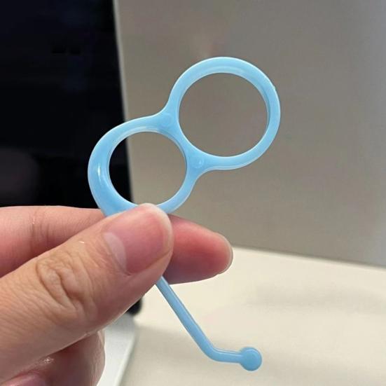 24Pcs Finger Ring Phone Bracket Hands-Free Finger Support Holder Plastic Desk Phone Stand with Anti-Slip Base