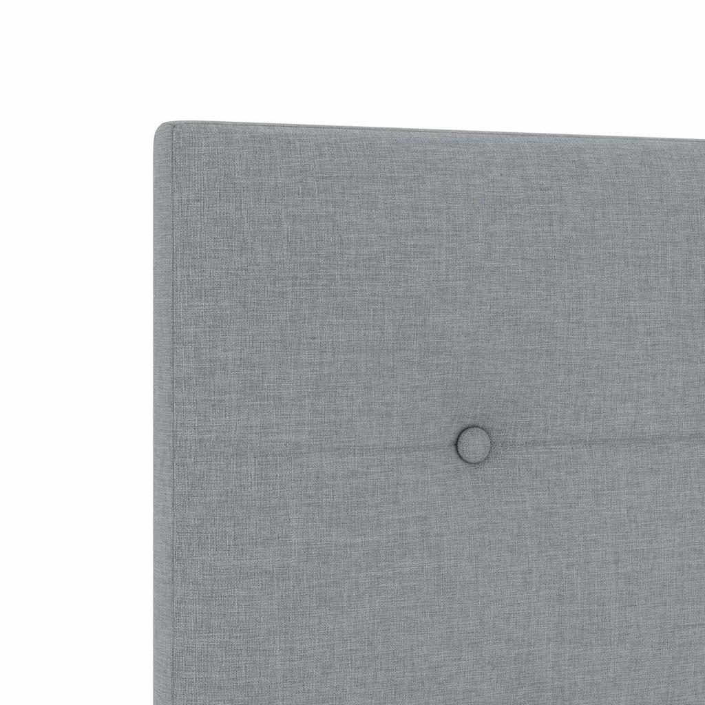 Box Spring Bed with Mattress Light Grey 160 x 200 cm Fabric