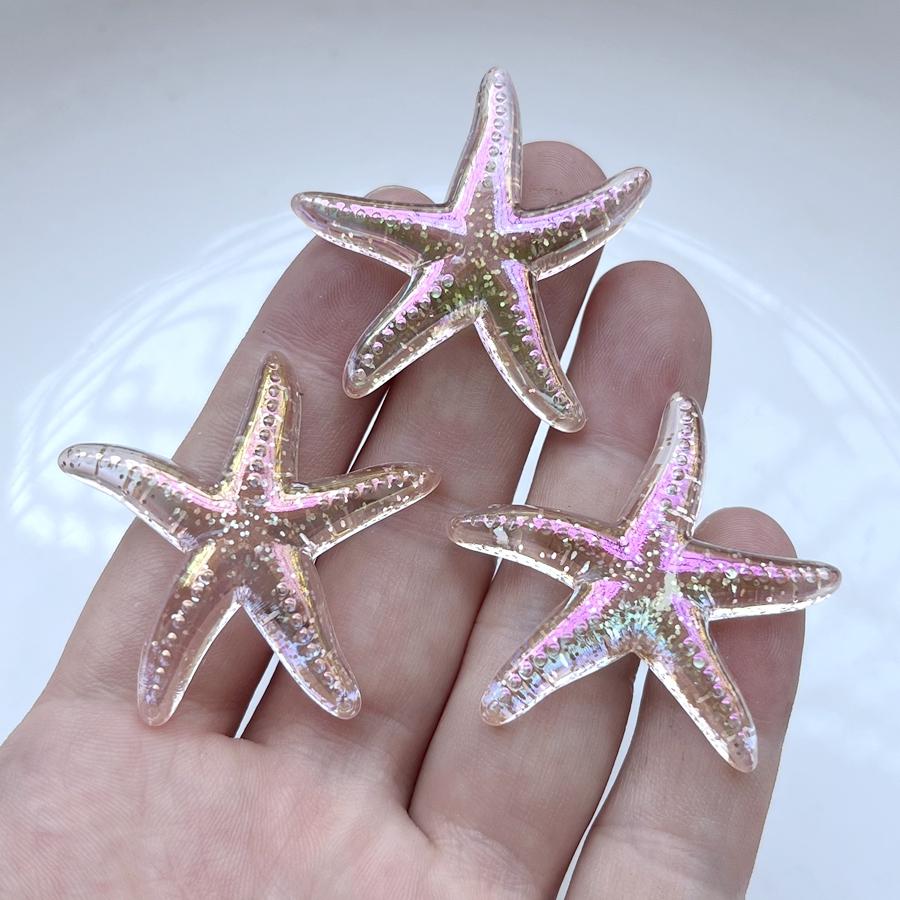 

10 красивых 40-мм морских звезд со стразами для скрапбукинга, подходящих для украшения ювелирных изделий своими руками оранжевый