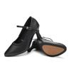Damskie buty do tańca nowoczesnego z zamkniętymi palcami, miękka podeszwa, średnie obcasy, buty do tańca towarzyskiego