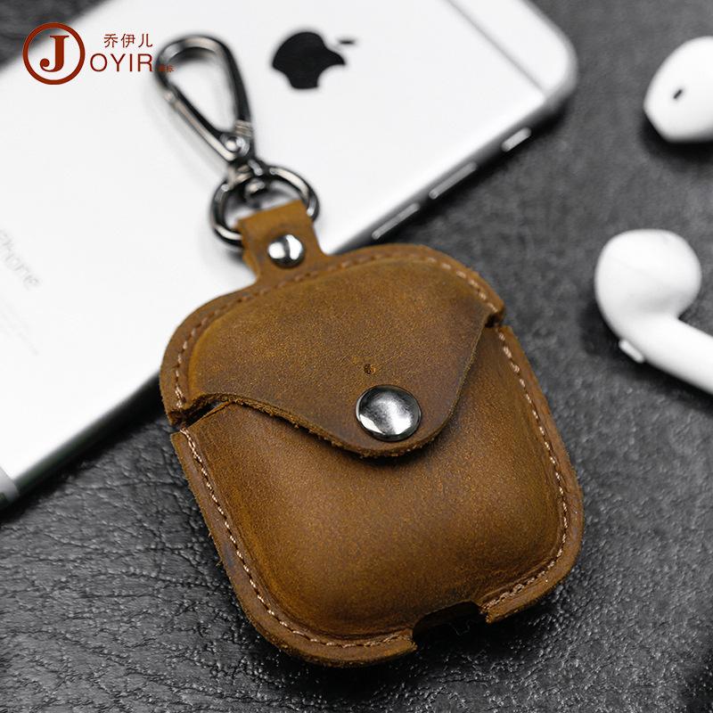 Apple AirPods second generation earphone box leather protective case wireless bluetooth earphone protective case full skin spot