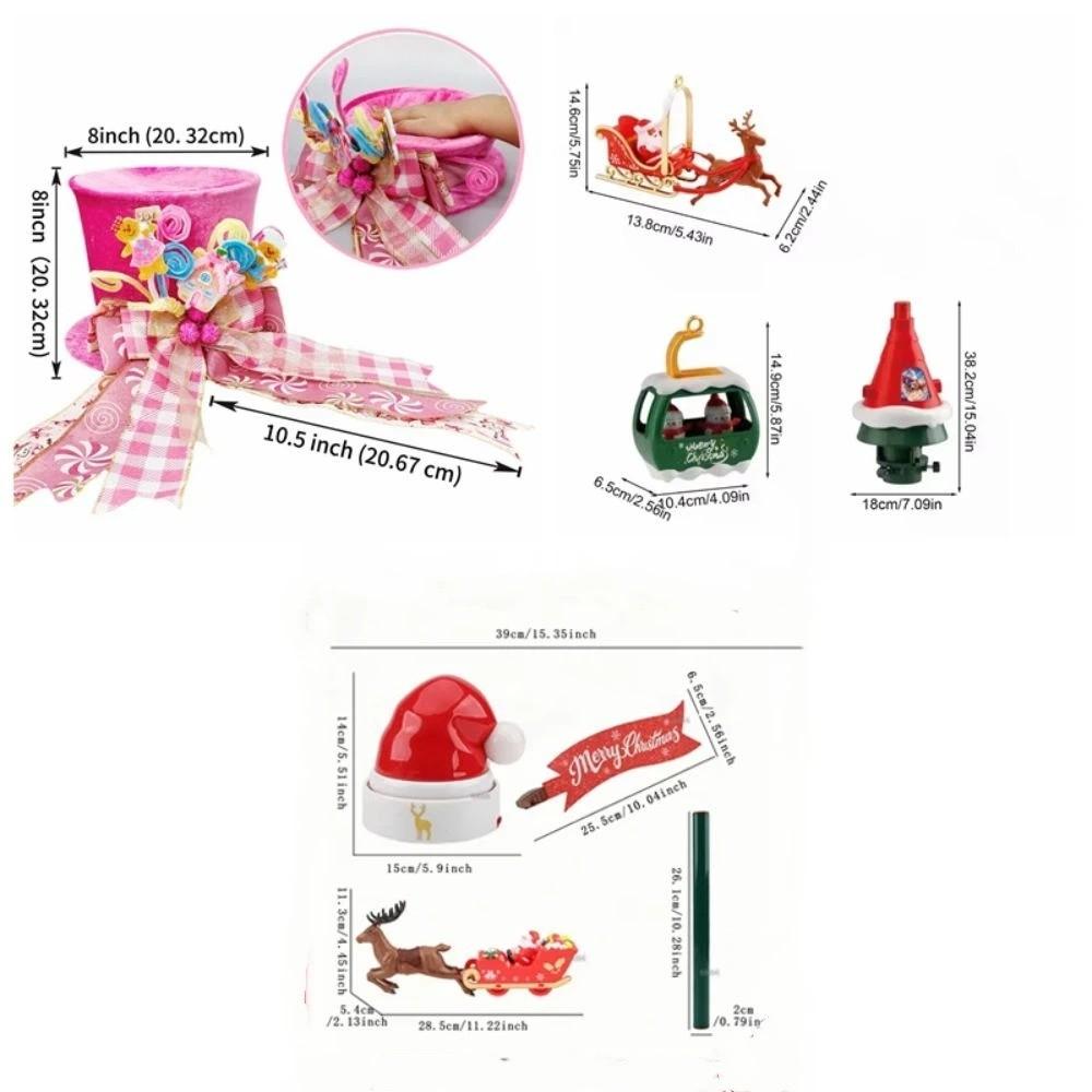 Light Up Christmas Tree Topper Electric Rotating LED Atmosphere Decor Seasonal Display
