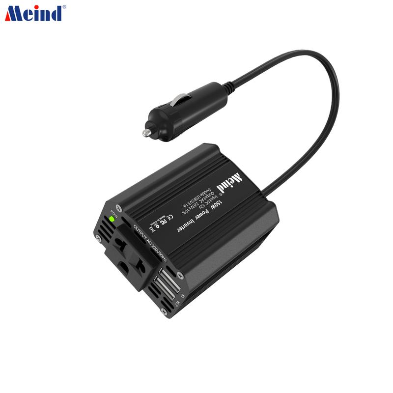 Meind Portable 150w car inverter 12v to 220v power inverter for car