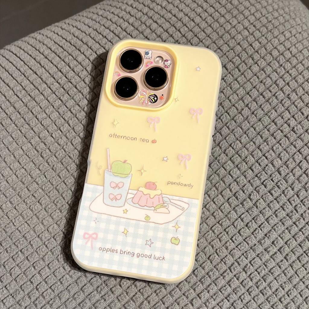 Ciasto z kokardą na wiosnę i lato Odpowiednie na etui na telefon komórkowy Apple 16 Promax IP15 Galaretka Apple 14 Miękkie 13 All Inclusive