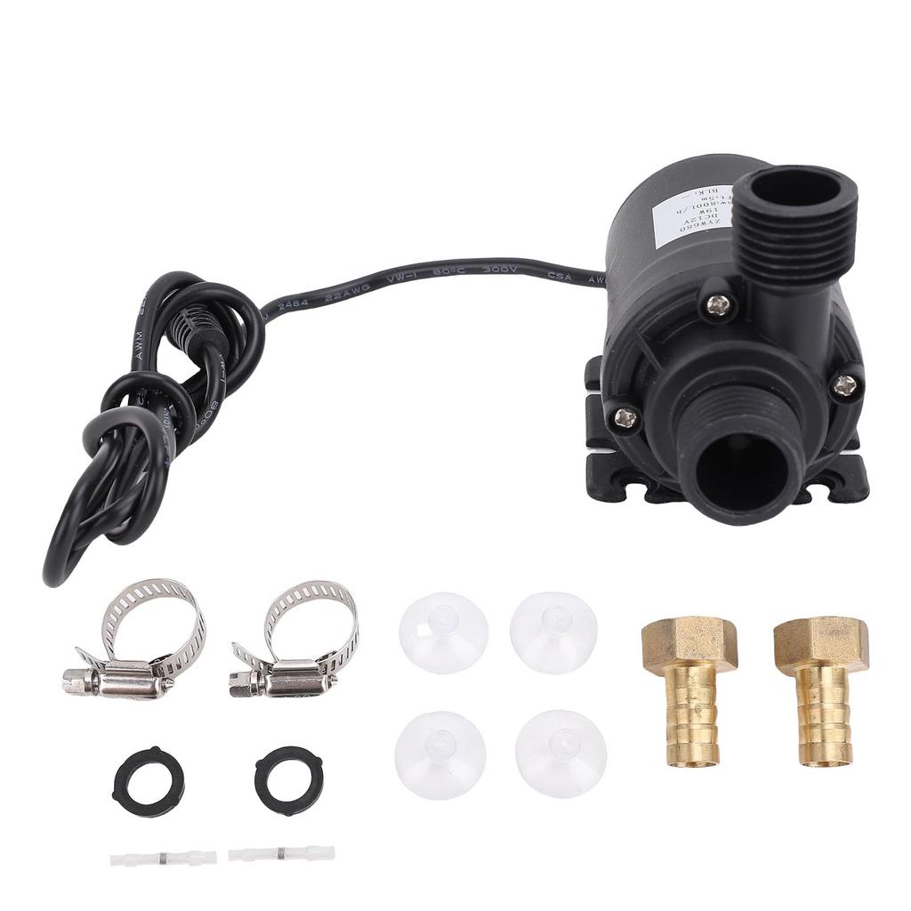 DC 12V Water Pump Brushless Motor High Pressure Quiet Pump for Solar Circulation System Pool RV Yacht Boat 800L H 5m