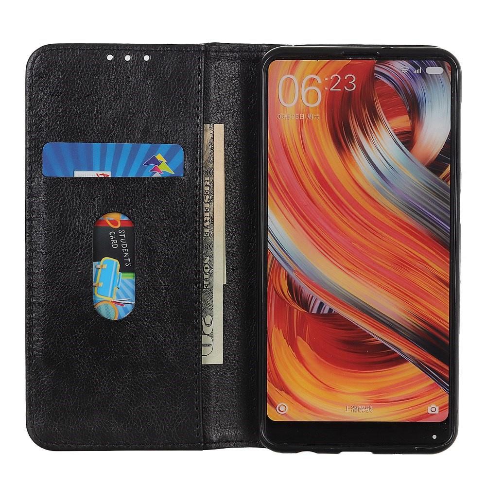 Motorola Edge 50 Ultra Split Leather Flip Case, Black